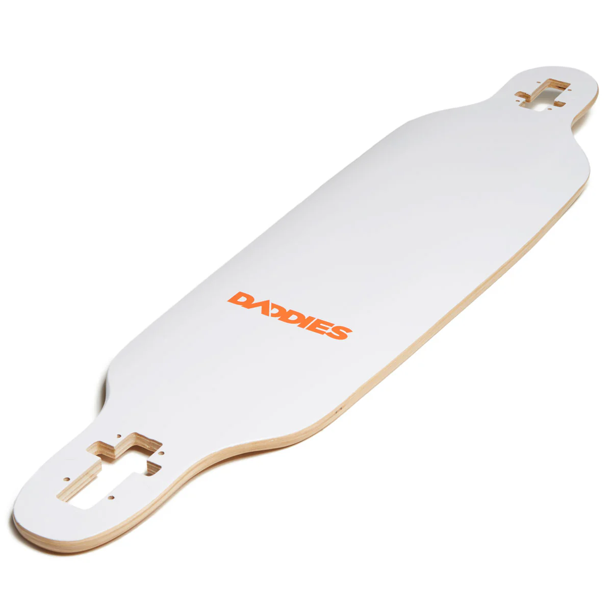 Daddies Logo Drop-Thru Longboard Deck - White - Image 4
